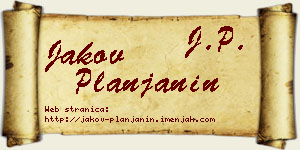Jakov Planjanin vizit kartica